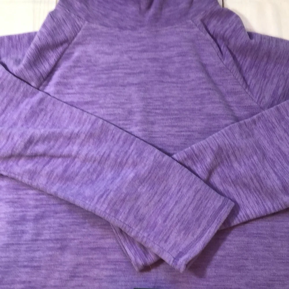 Tek Gear Ultra Soft Fleece Hooded Sweatshirt Heather Purple Girls 18/20 XXL New